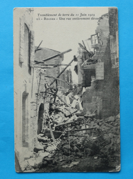 Ansichtskarte AK Rognes 1909 zerstörte Strasse Erdbeben Frankreich France 13 Bouches du Rhone